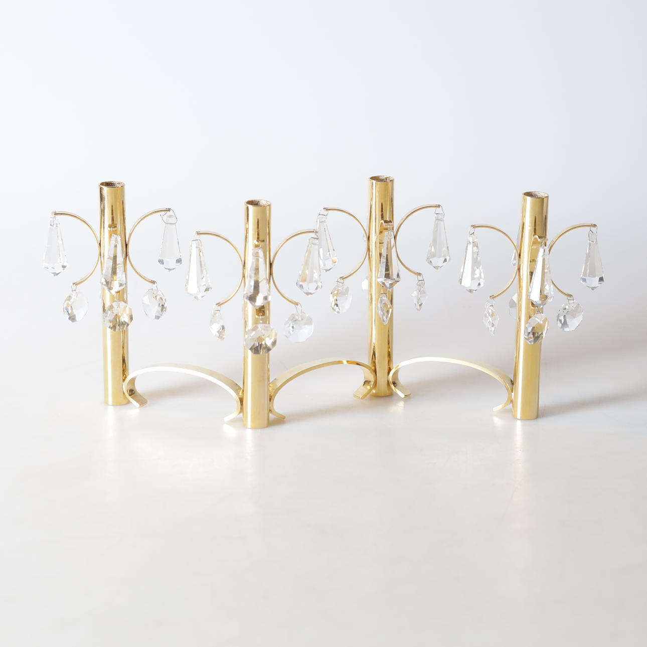 A brass candelabra, 20th century.