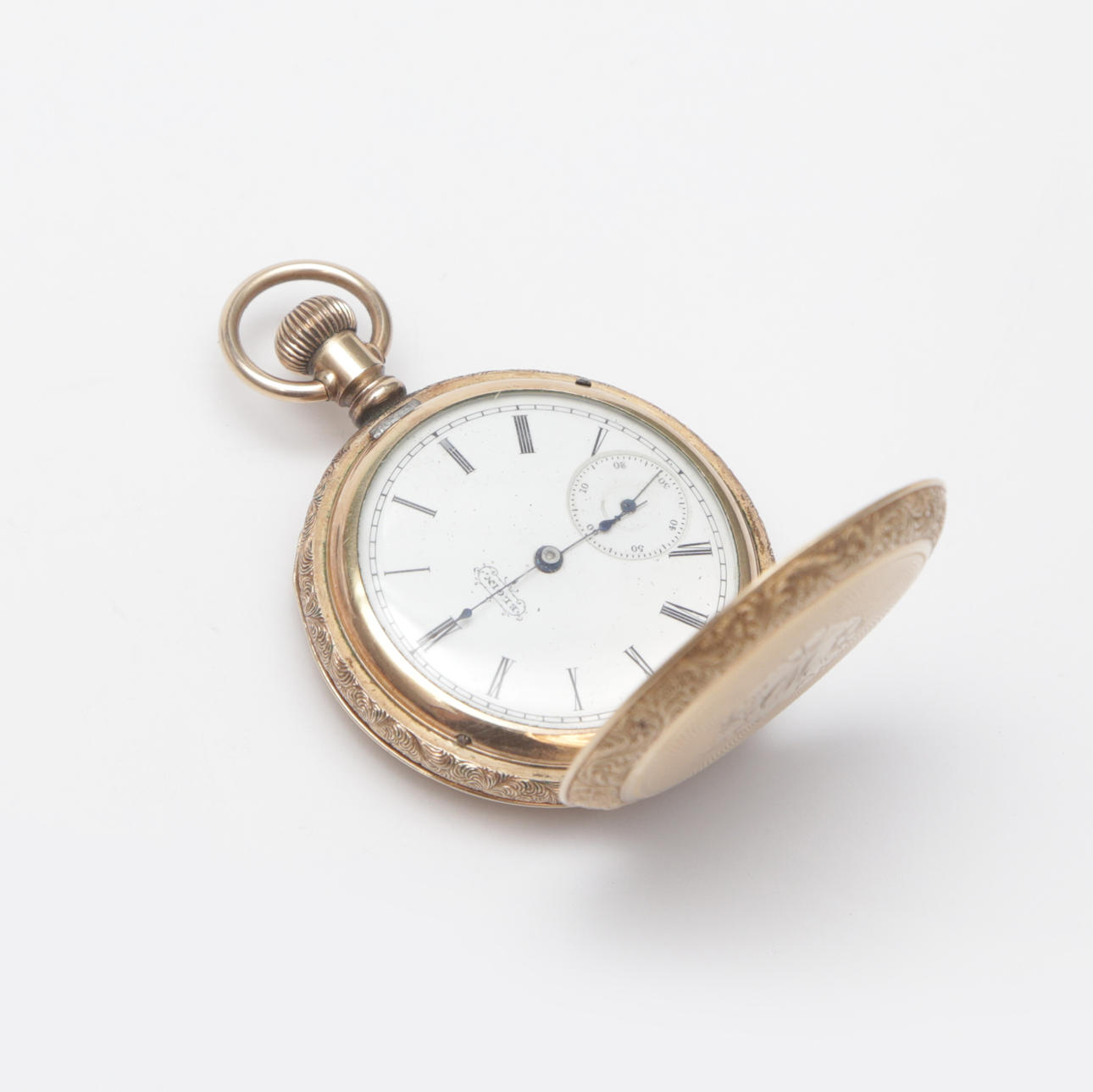 TASKUKELLO, savonetilla, kullattua metallia, Elgin.