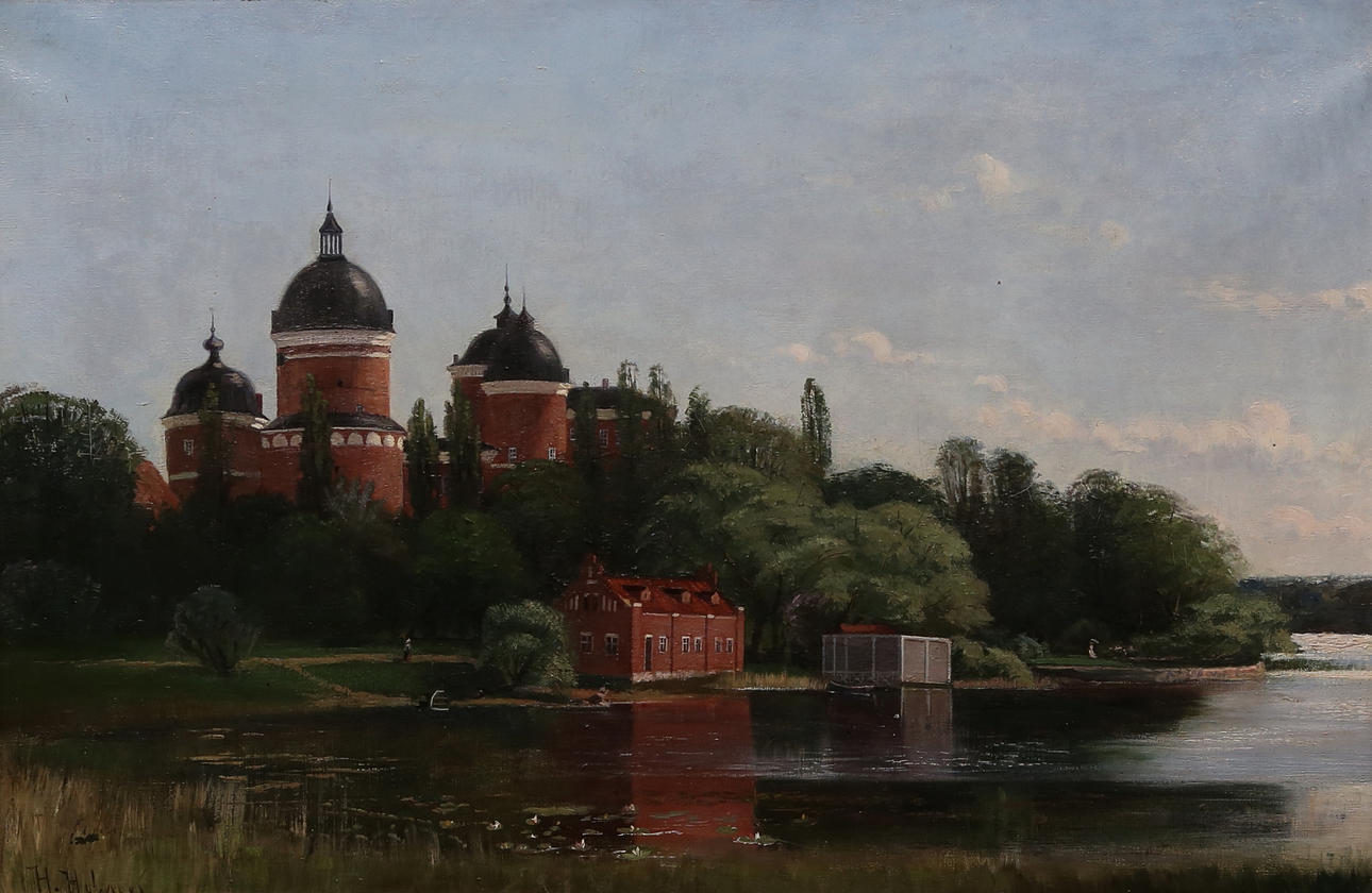 OIDENTIFIERAD KONSTNÄR. oil on canvas, indistinctly signed and dated, 19th century.