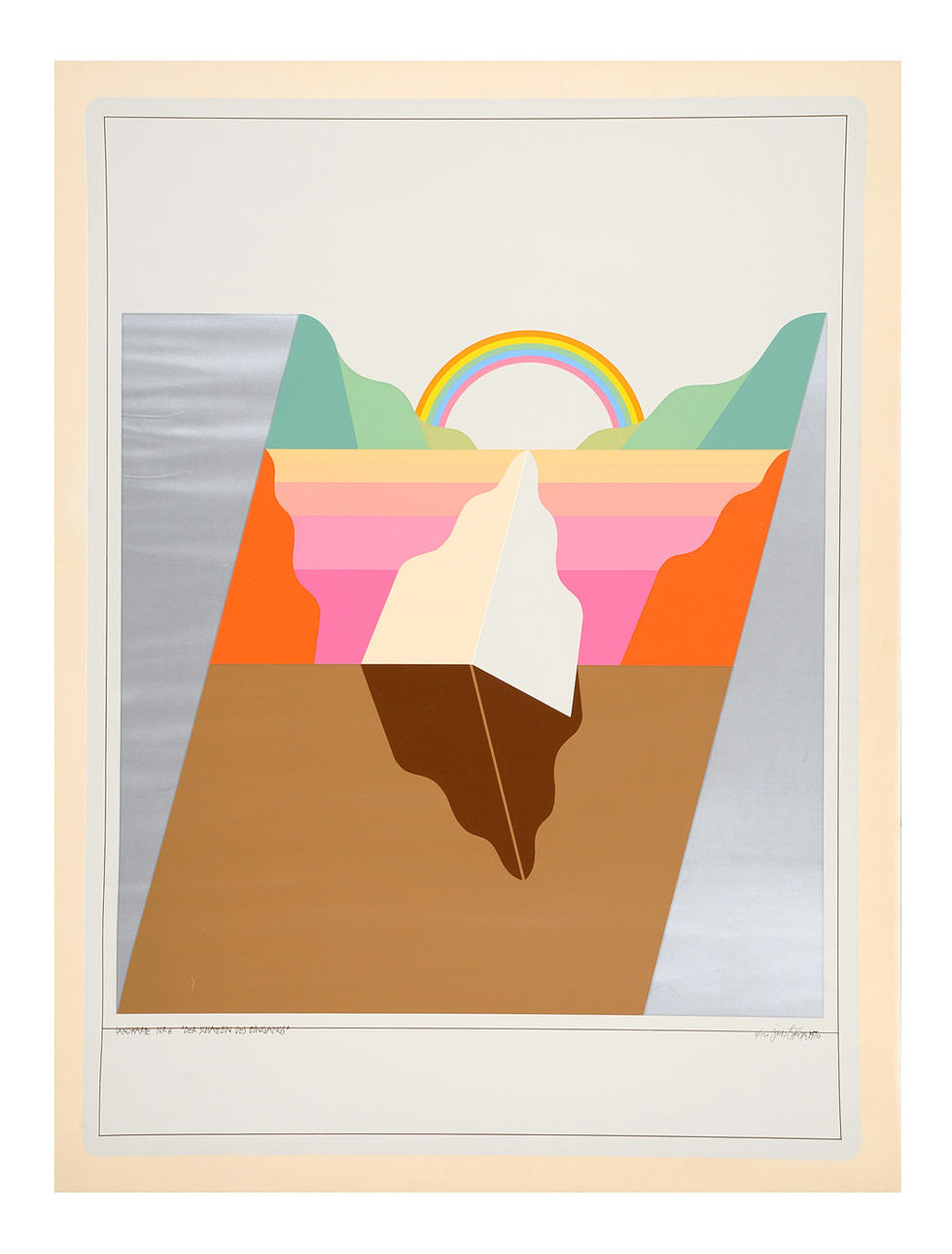 JENS LAUSEN. "Landkart Nummer 8. Der Schatten des Eingangs", 1970.