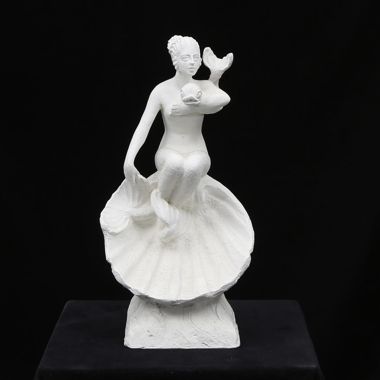 CARIN NILSON(1884-1973). "Sjöjungfru". Skulptur, gips, signerad och daterad 1930.