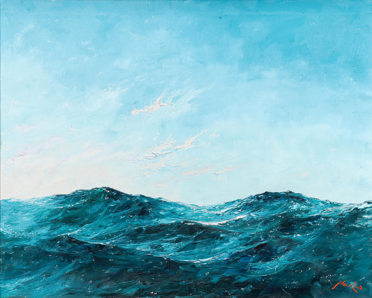 AXEL LIND. Stormigt hav.