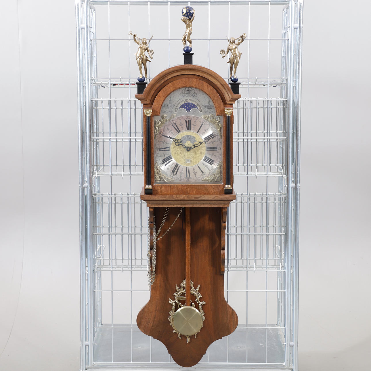 Wall clock with solder, Warmink, 20th century.