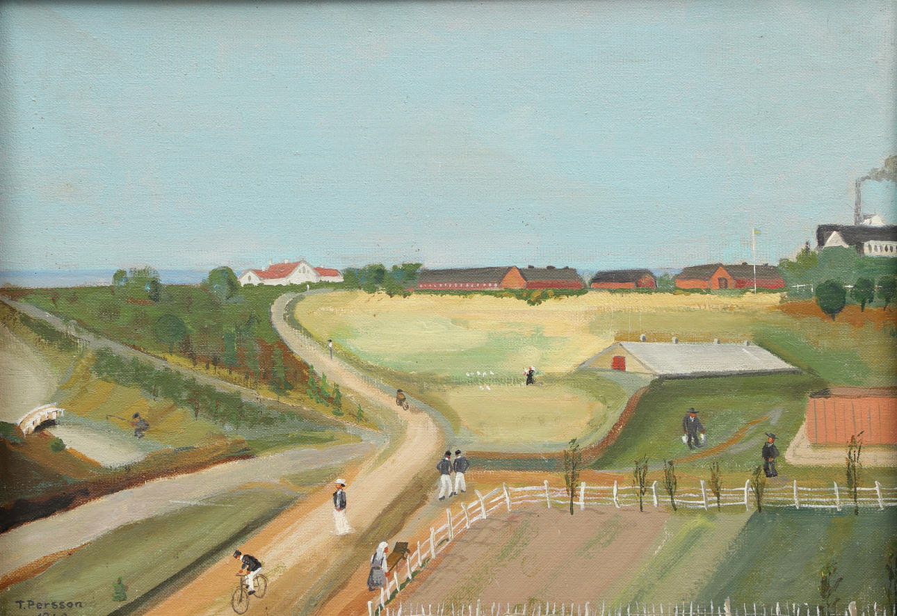 OIDENTIFIERAD KONSTNÄR. Oil on panel, landscape view, signed T. Persson, dated 1968.