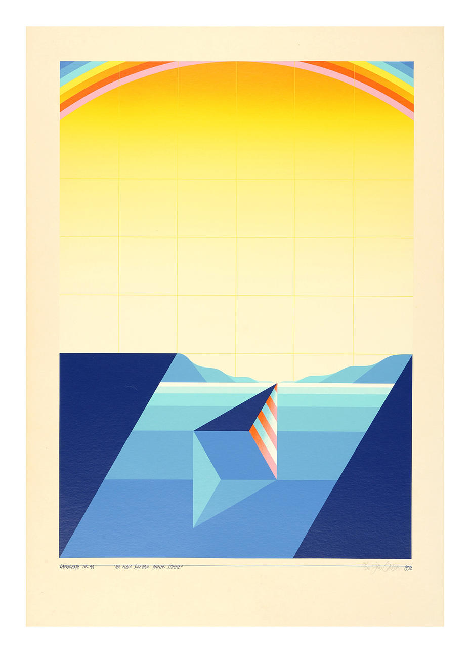 JENS LAUSEN. "Landkarte Nummer 44 Der klare Schatten deiner Stimme", 1972.