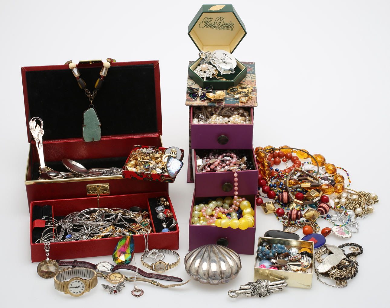 SMYCKEN, ARMBANDSUR, Flora Danica, Tissot m.m.