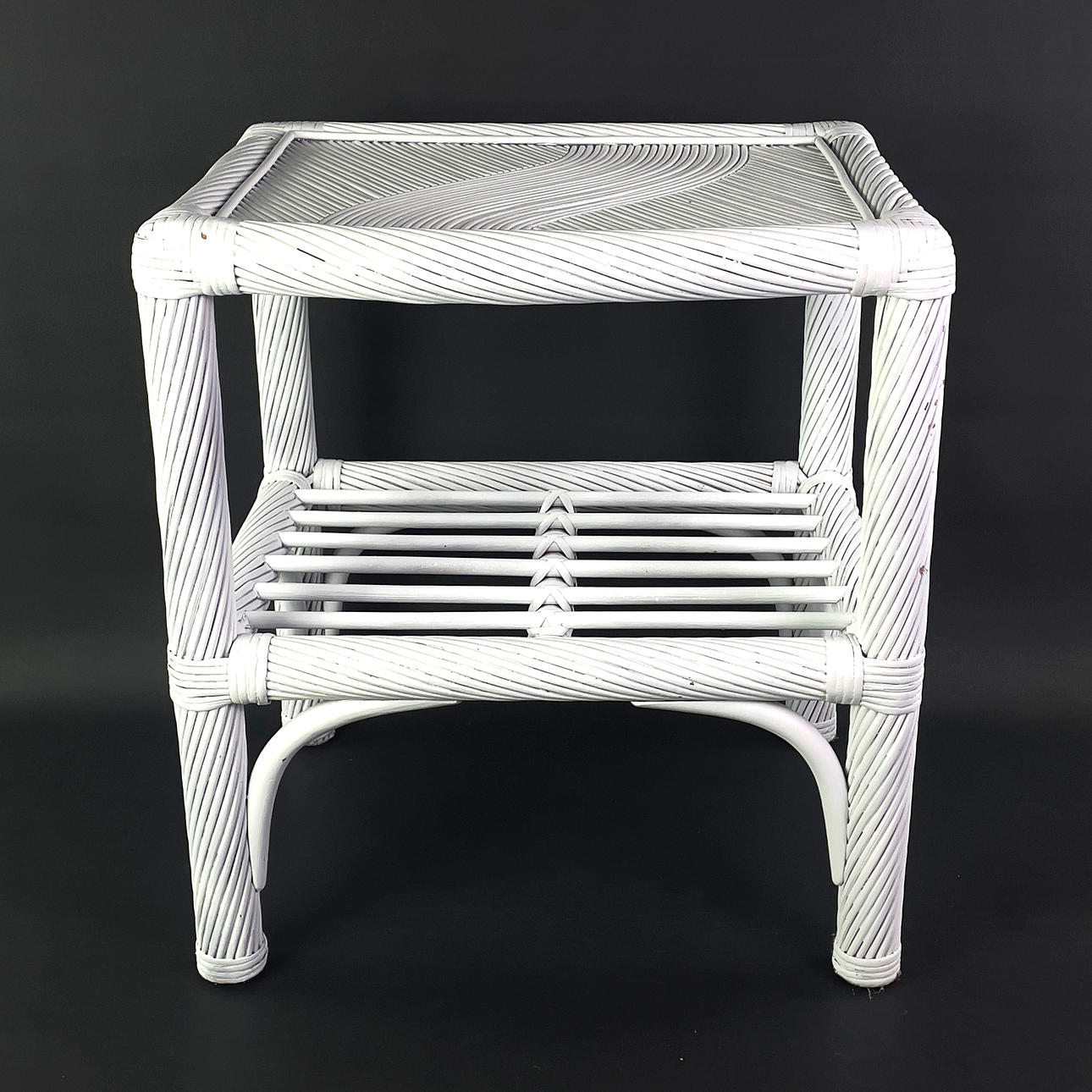 WICKER TABLE, painted.