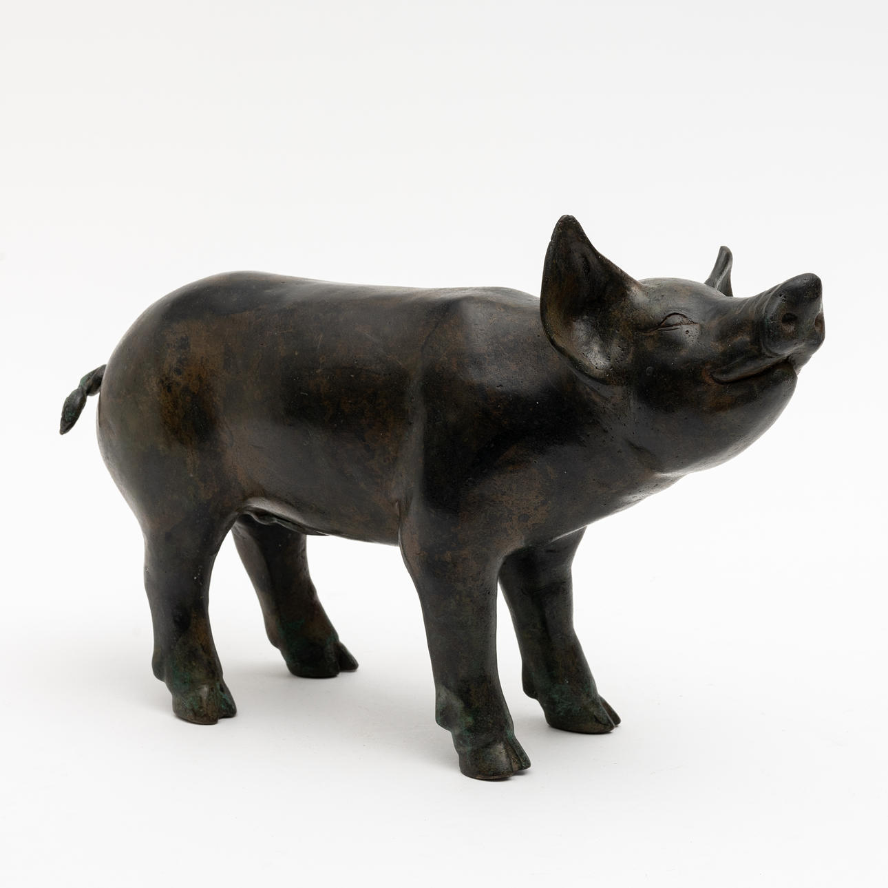 SKULPTUR, patinerad brons, Gris, samtida.