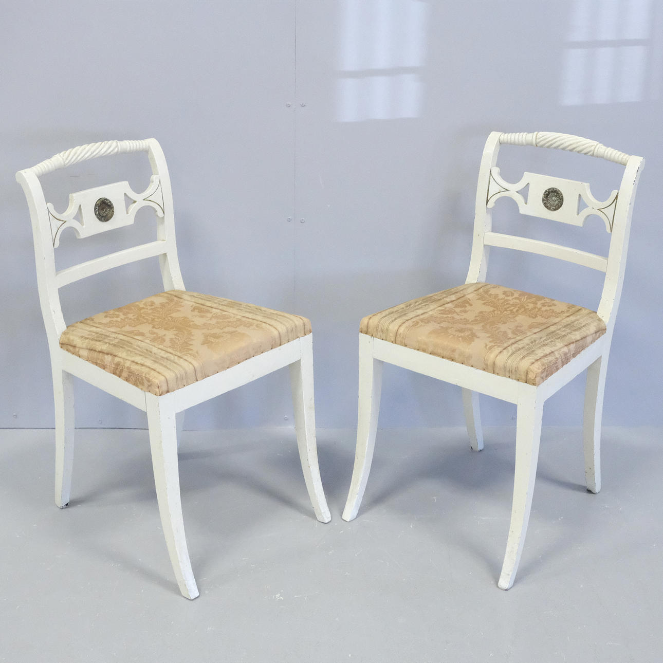 SIGNED CHAIRS. ANDERS ANDERSSON. LINDOME. A PAIR. EMPIRE STYLE. 19TH CENTURY.