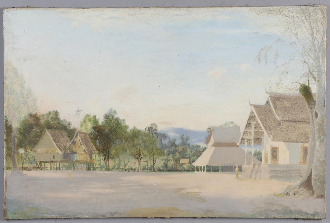 20TH CENTURY SCHOOL. DORFSZENE, INDONESIEN (?)