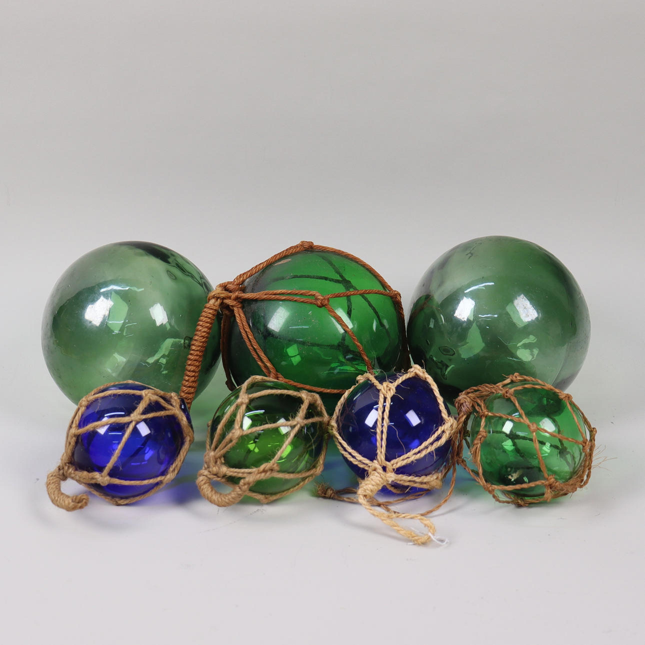 GLASS FLOATS, 6pcs.
