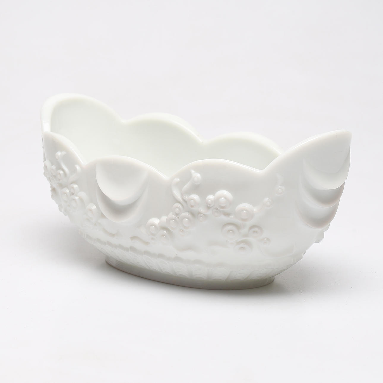 EDVIN OLLERS. Schale, Pressglas, Elme.