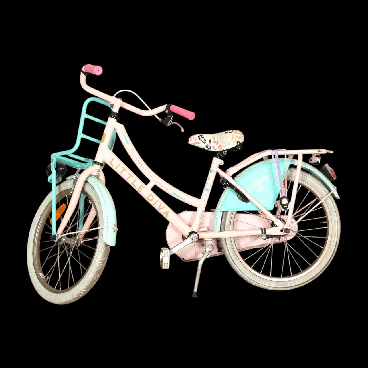 LASTEN PYÖRÄ LISÄVARUSTEILLA, Littlé Diva.
