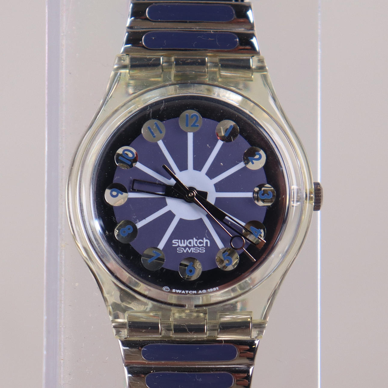 SWATCH, armbåndsur, GK148, „Blue Segment“, quartz, 1991.