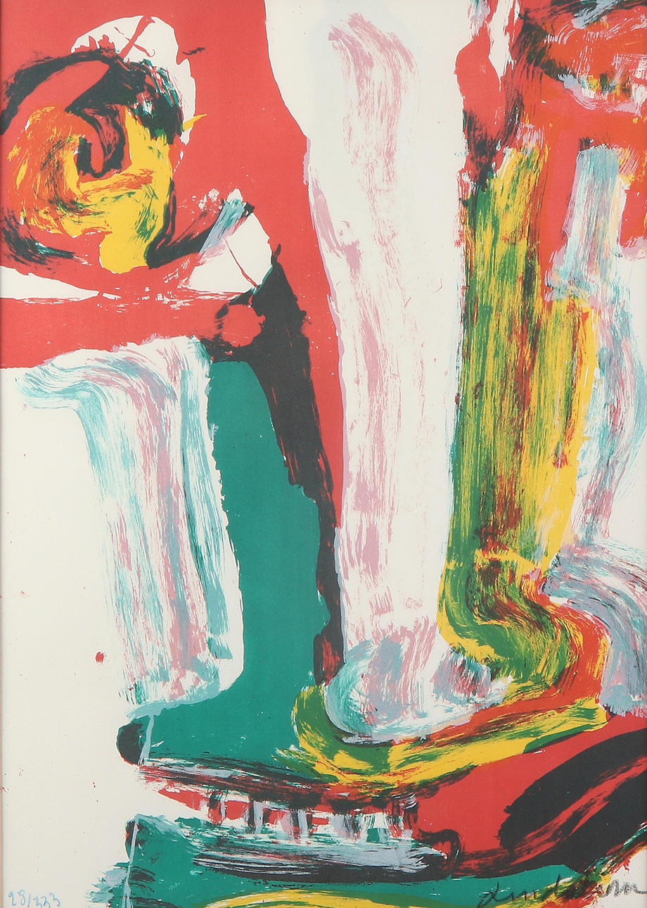 BENGT LINDSTRÖM. Lithograph, 28/333. Figure composition. Signed.