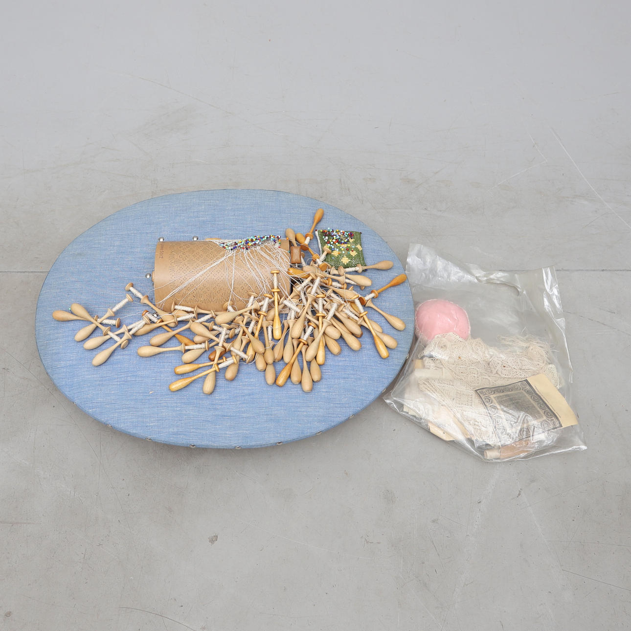 A twentieth-century rug with accessories.