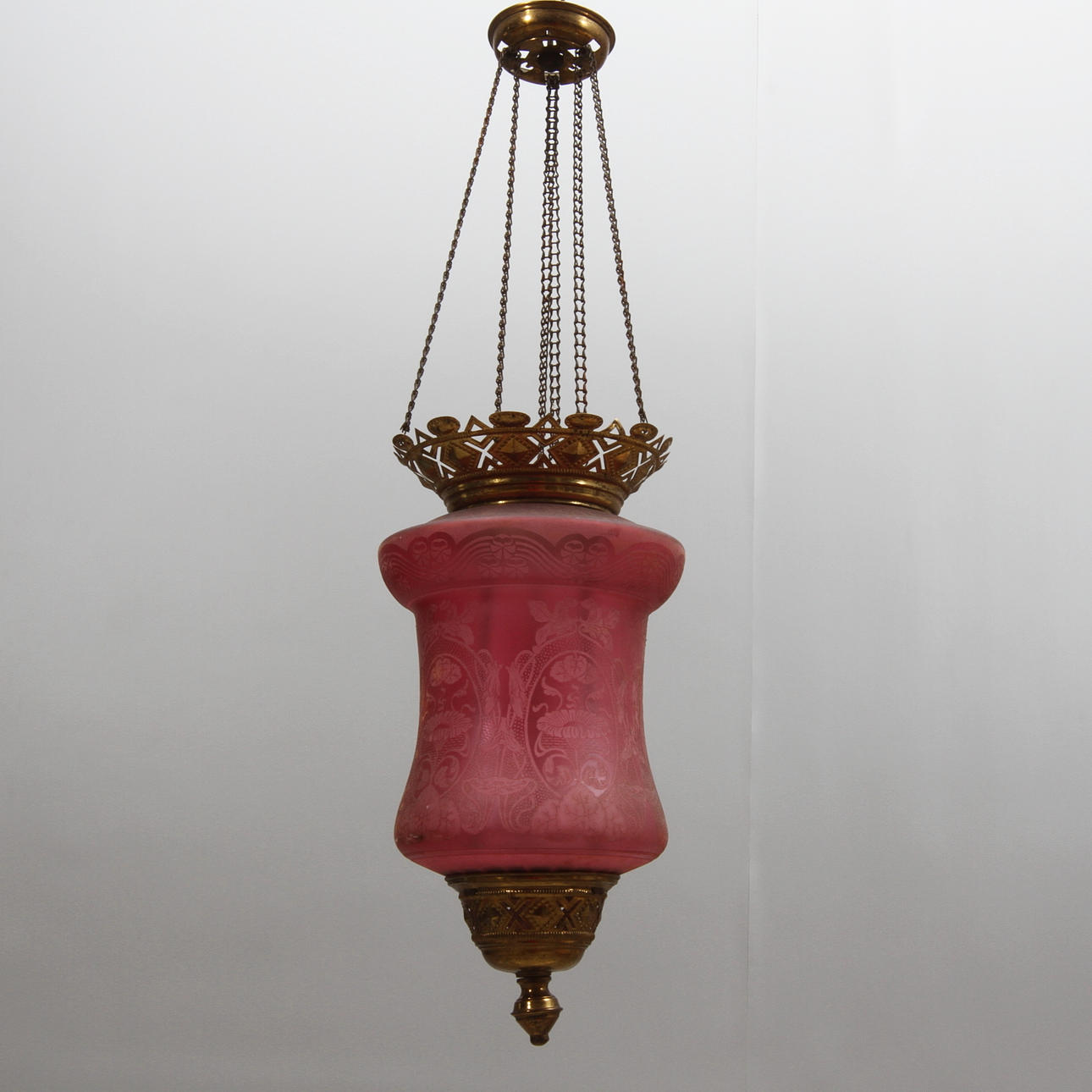 MÅNSKENSLAMPA, glas, jugend, tidigt 1900-tal.