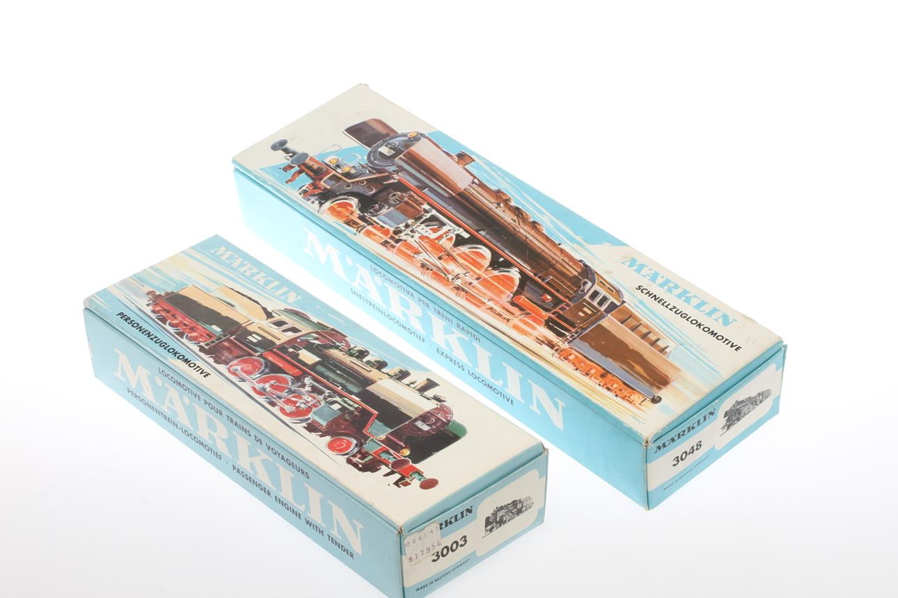 MÄRKLIN ånglok 3003 och 3048 i Originalkartonger.