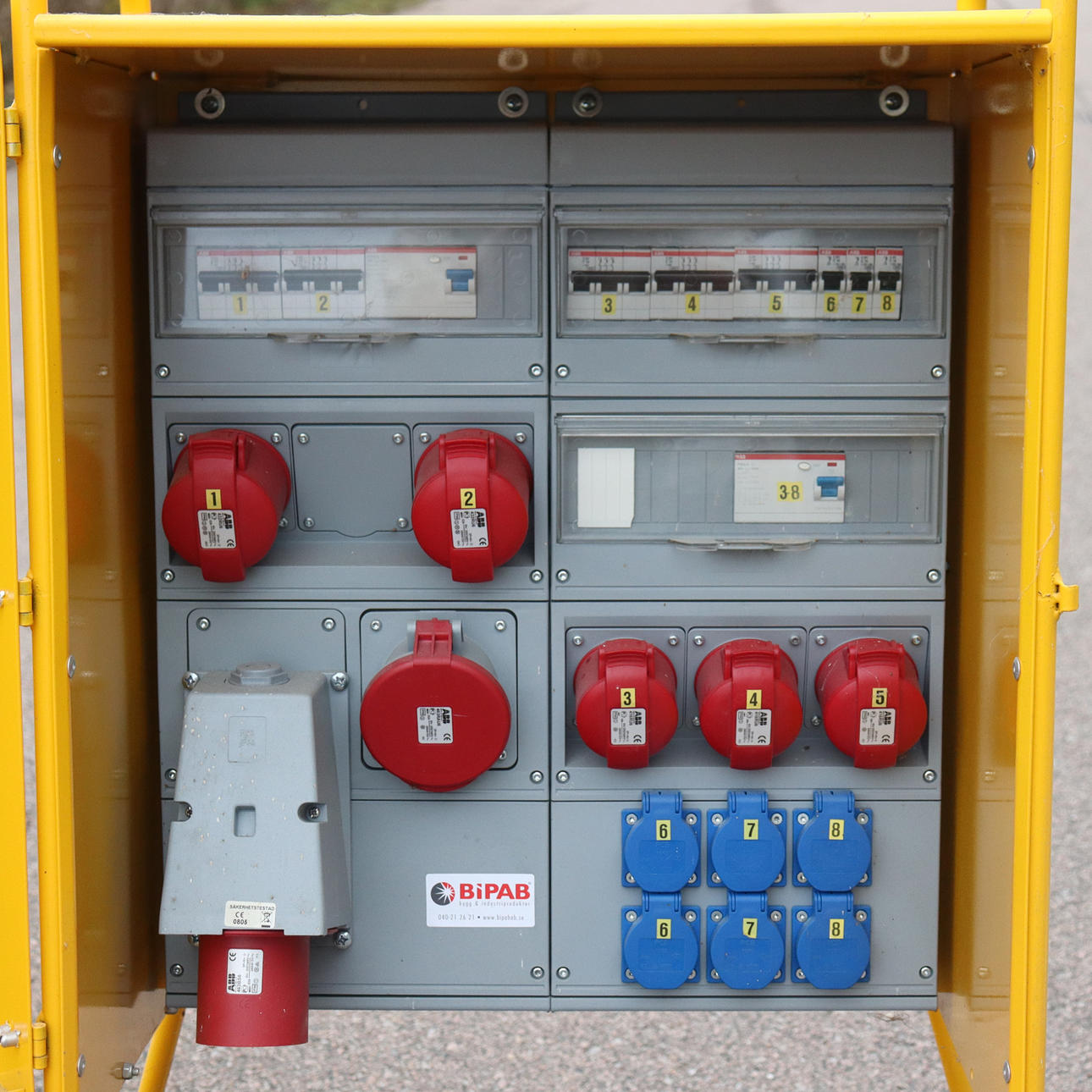 Bipab, bygg/undercentral, 63A.