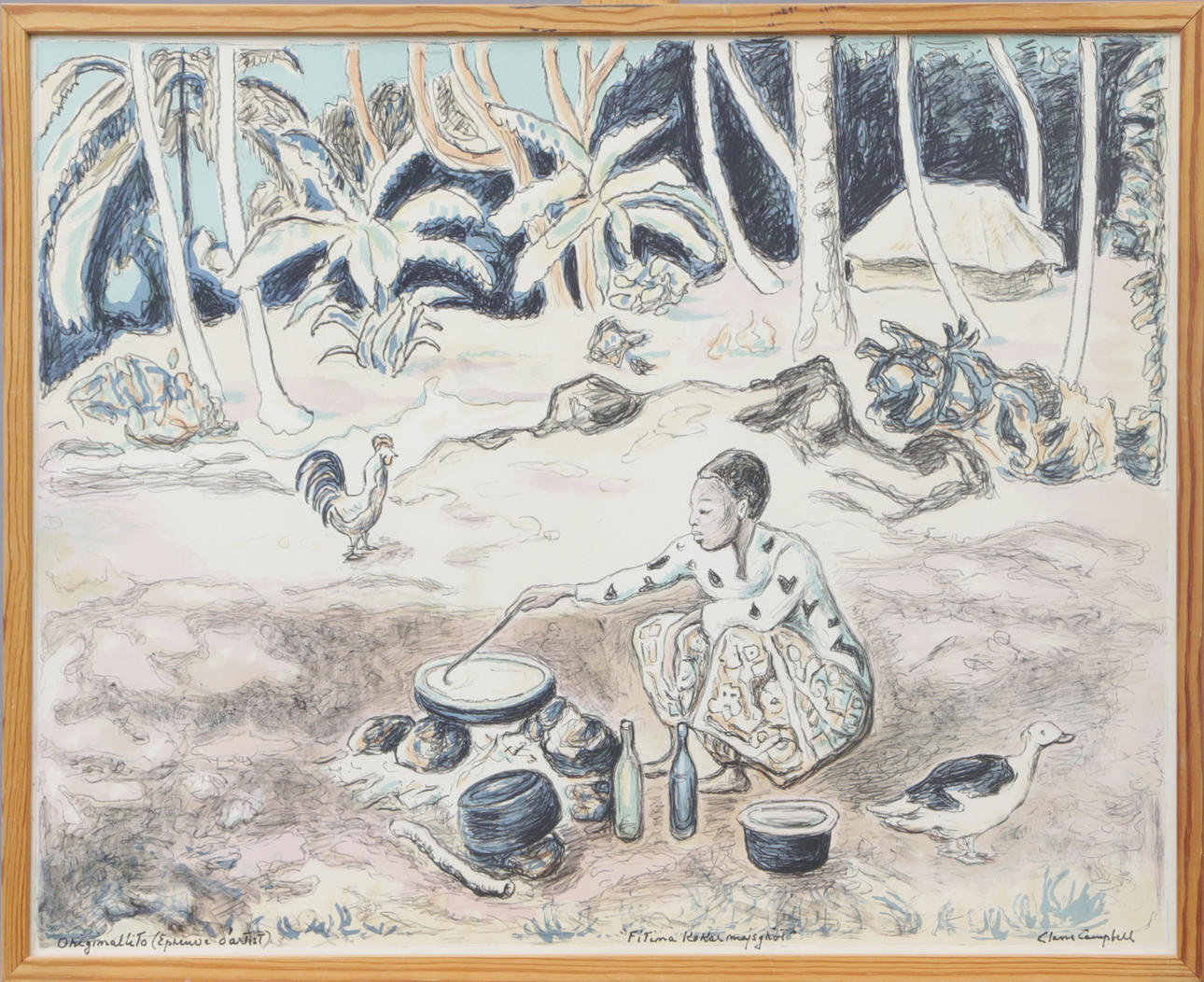 CLASS CAMBELL. LITO, signed.