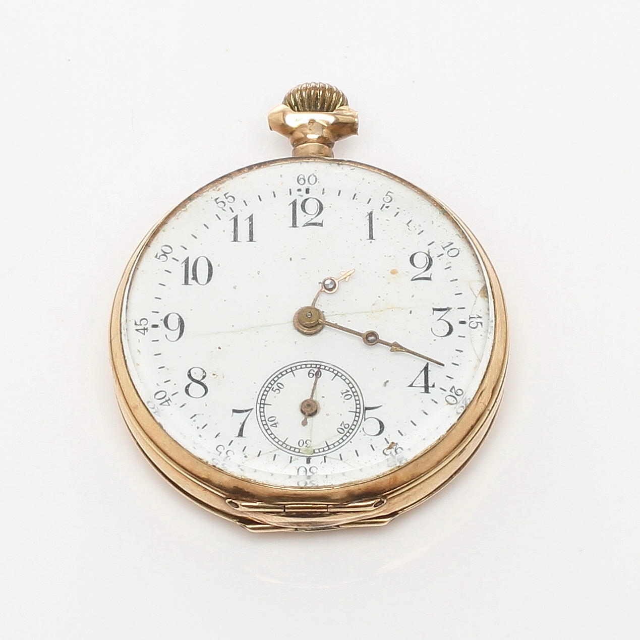 FICKUR så kallat "mormorsur", yttre boett av 14k guld.