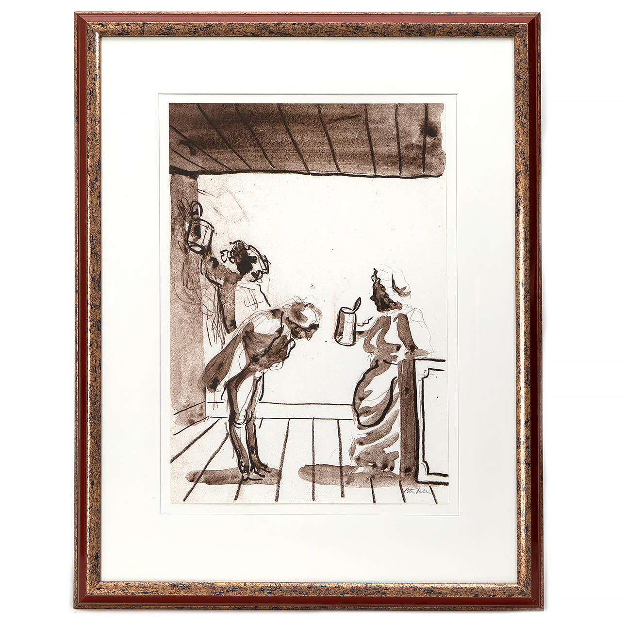 PETER DAHL. Lithograph, “Fredman's Epistle No 78", signed.