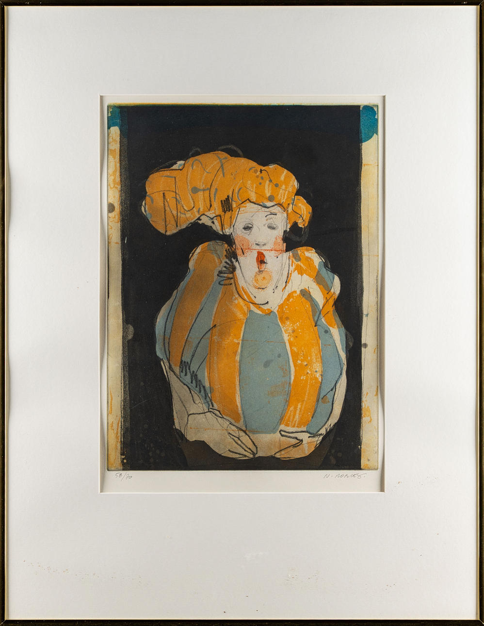 NORBERT ROBLES. Värietsaus, Numeroitu: 58/70, Signeerattu.