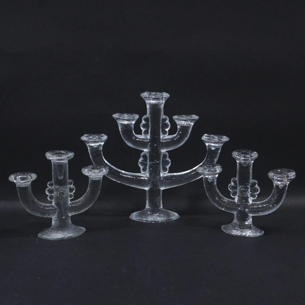 STAFFAN GELLERSTEDT. PUKEBERG, THREE CANDLESTICKS.