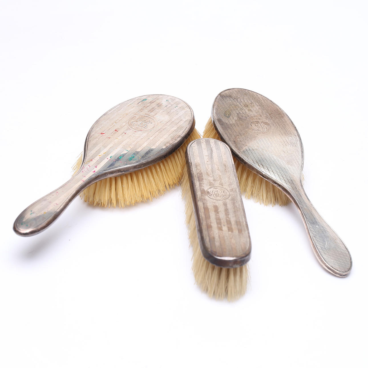 BRUSHES 3 pcs silver Birmingham and London.
