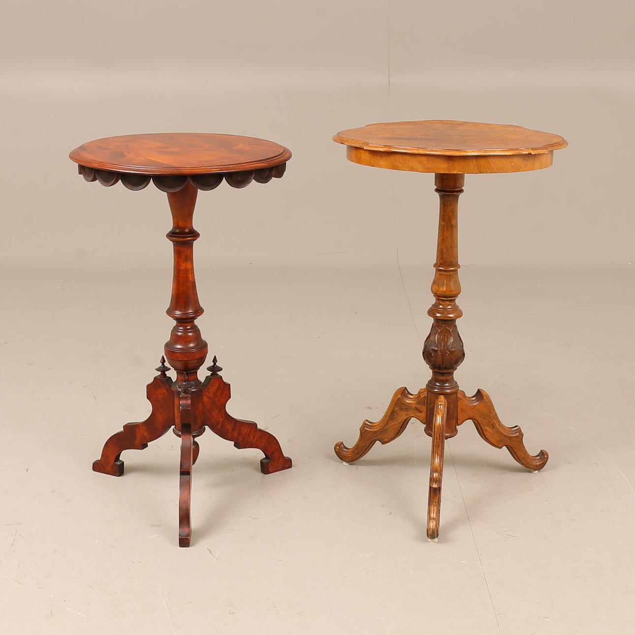 Mesa Pillar, 2 piezas, estilo rococó.