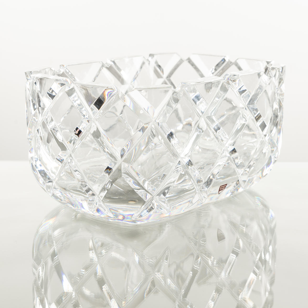 GUNNAR CYRÉN. “Sofiero” rectangle bowl, Orrefors crystal glass.