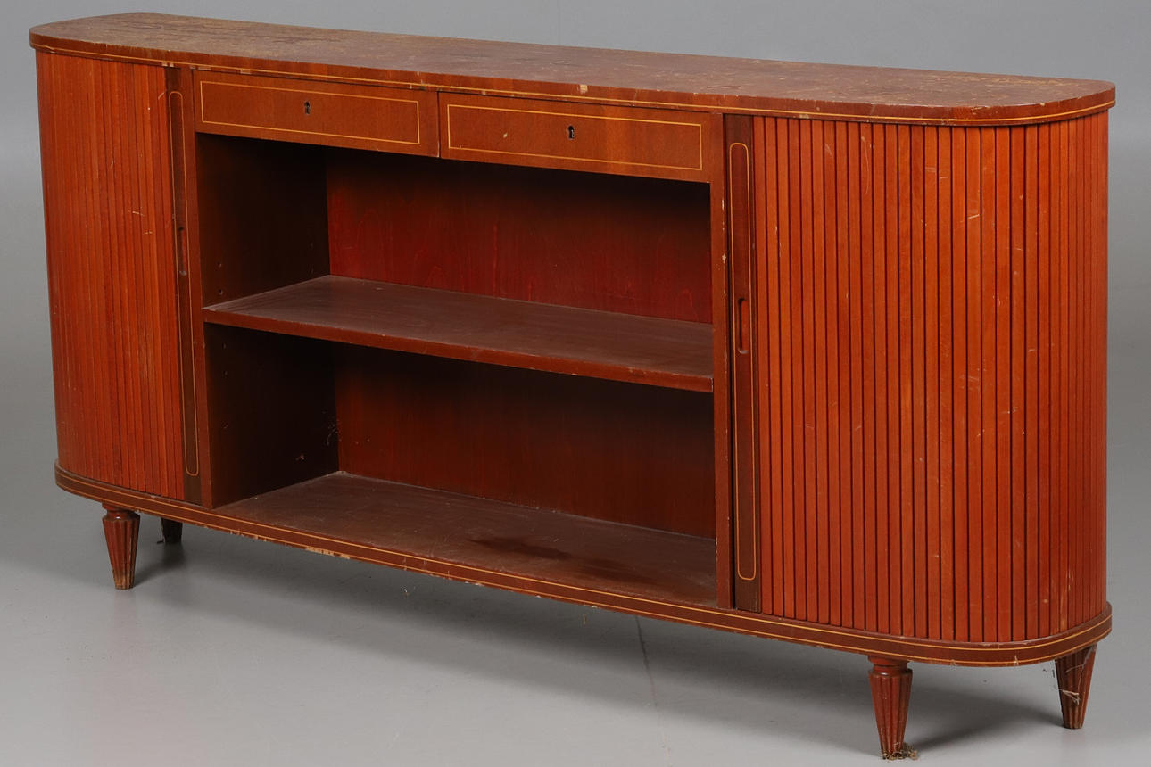 BOOKCASE WITH BLINDS, Mid 20th Century.