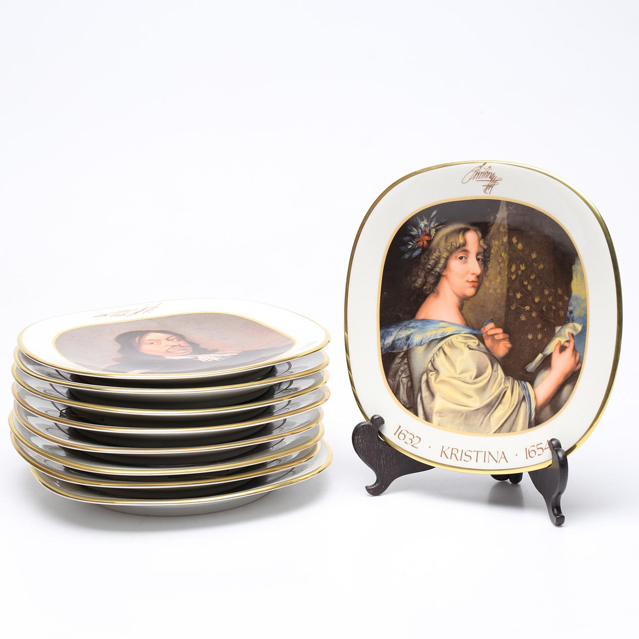 SAMLARTALLRIKAR, 9 st, Sveriges Regenter, Rörstrand.