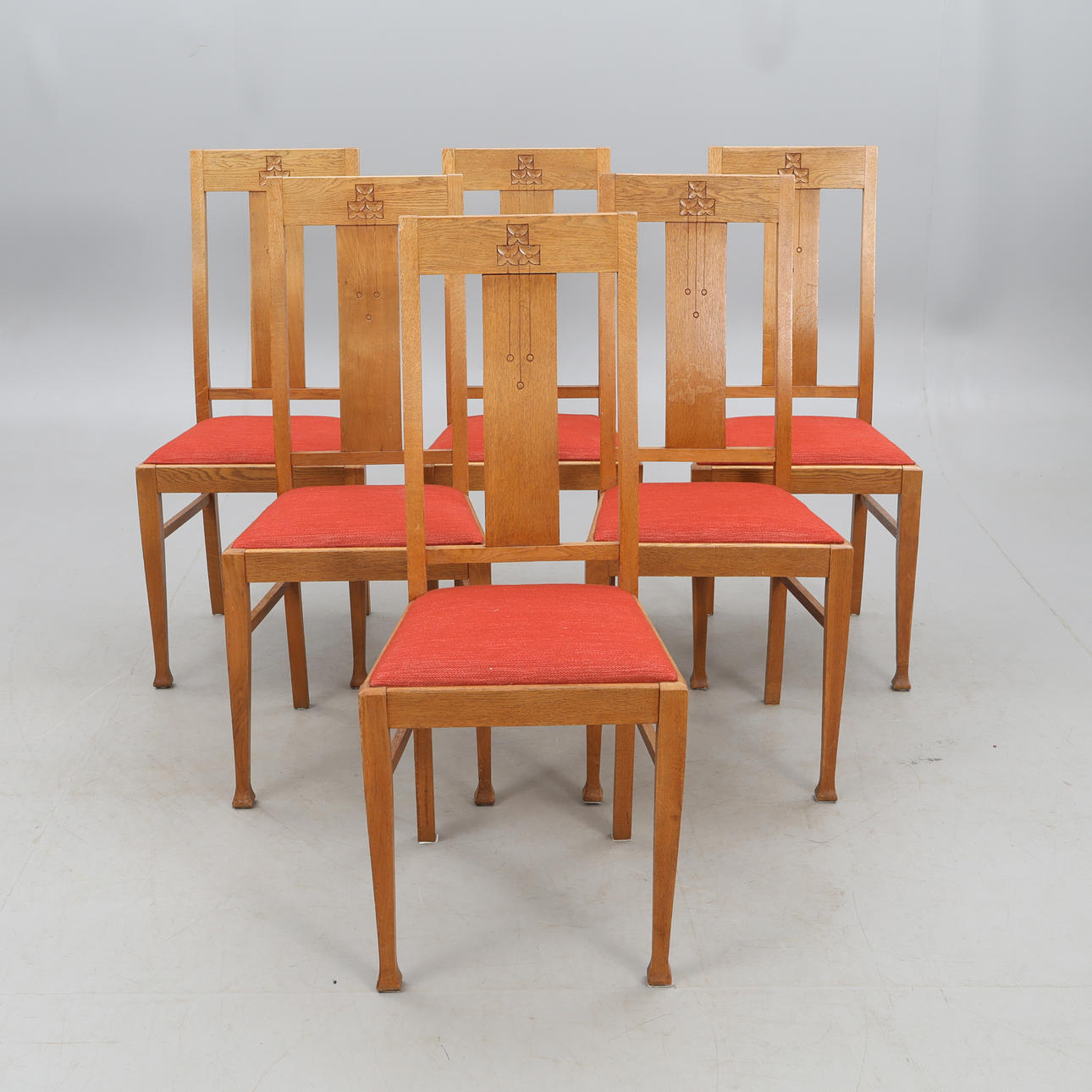 STOLE, 6 stk., Art Nouveau.