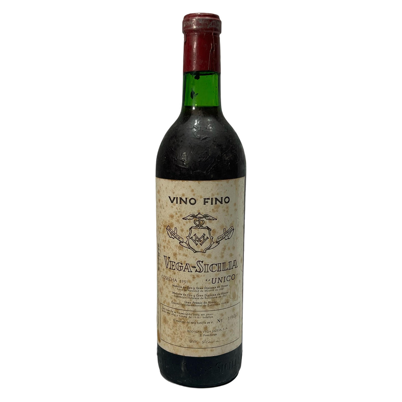 VEGA SICILIA „EINZIGARTIG“. Ernte 1951.