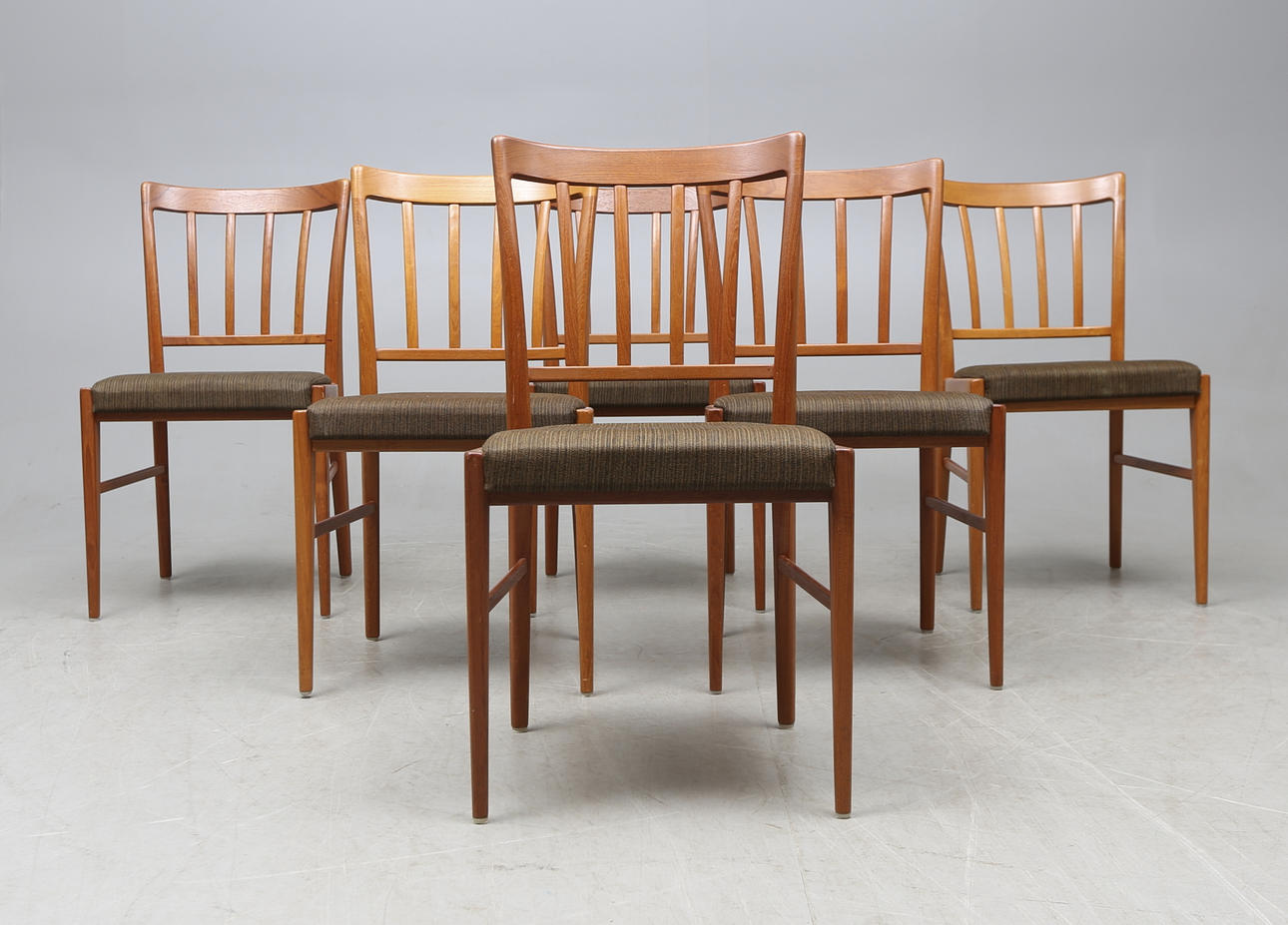 STOLAR, 6 st, teak, 1900-talets tredje kvartal.