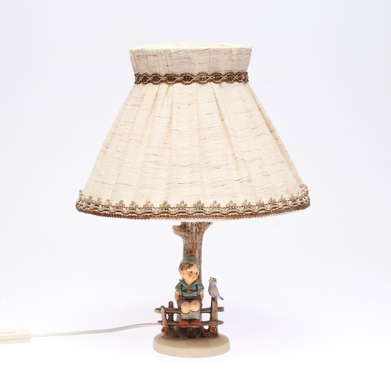 BORDSLAMPA, porslin, Hummel.