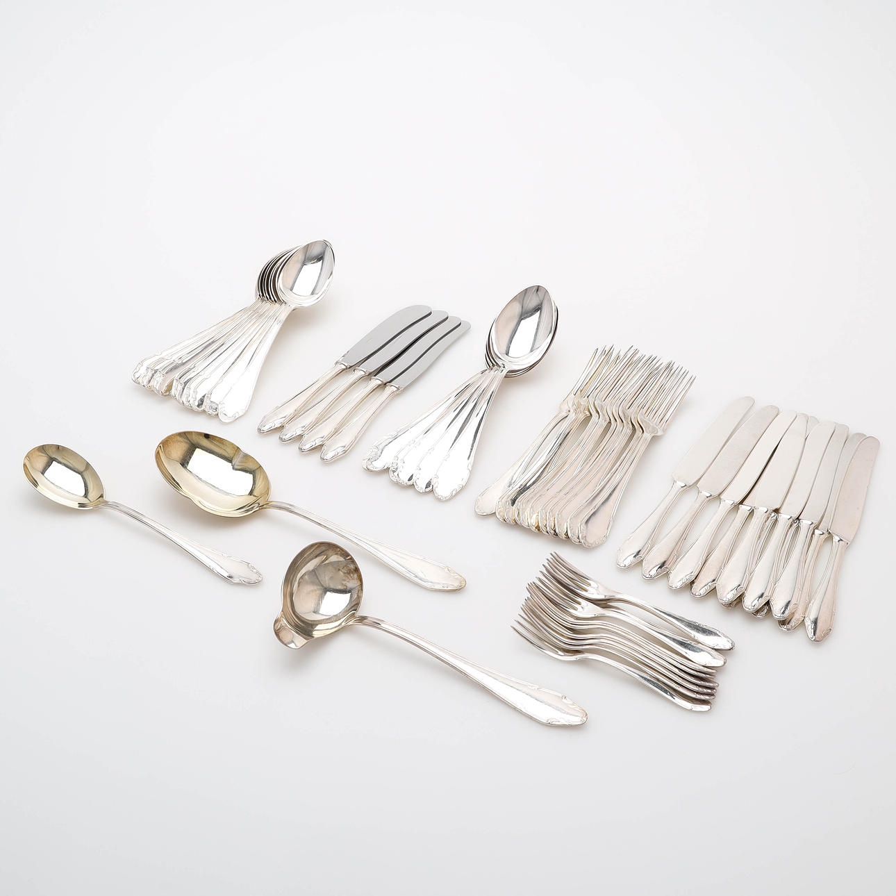 BESTICKSERVICE, 61 delar, nysilver, "Haga.