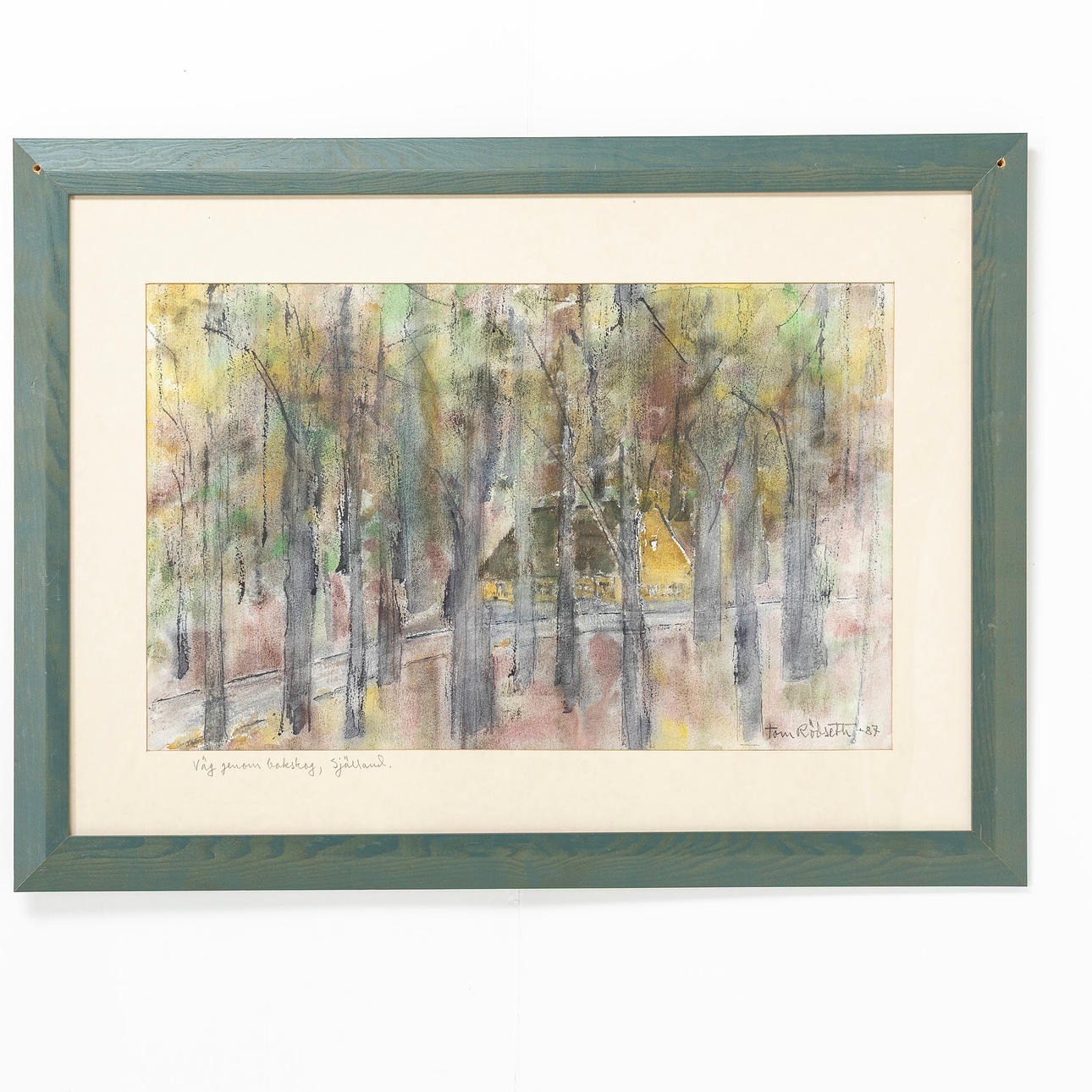 TOM RÖDSETH, Watercolour, signed and dated -87.
