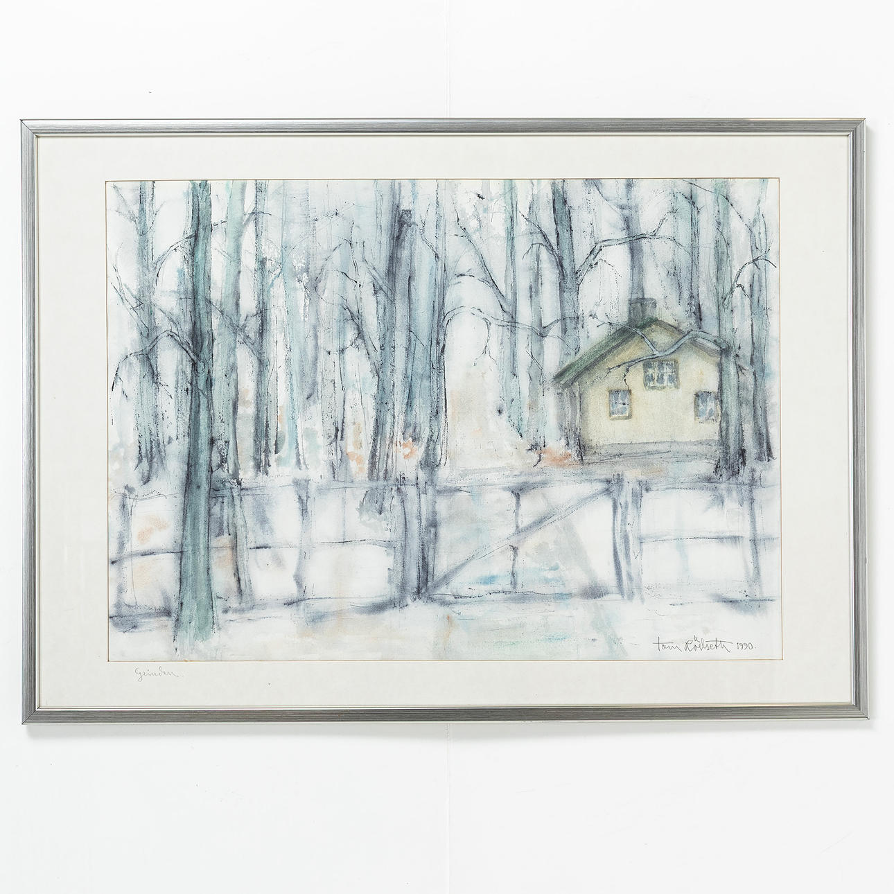 TOM RÖDSETH, Watercolour, signed and dated 1990.