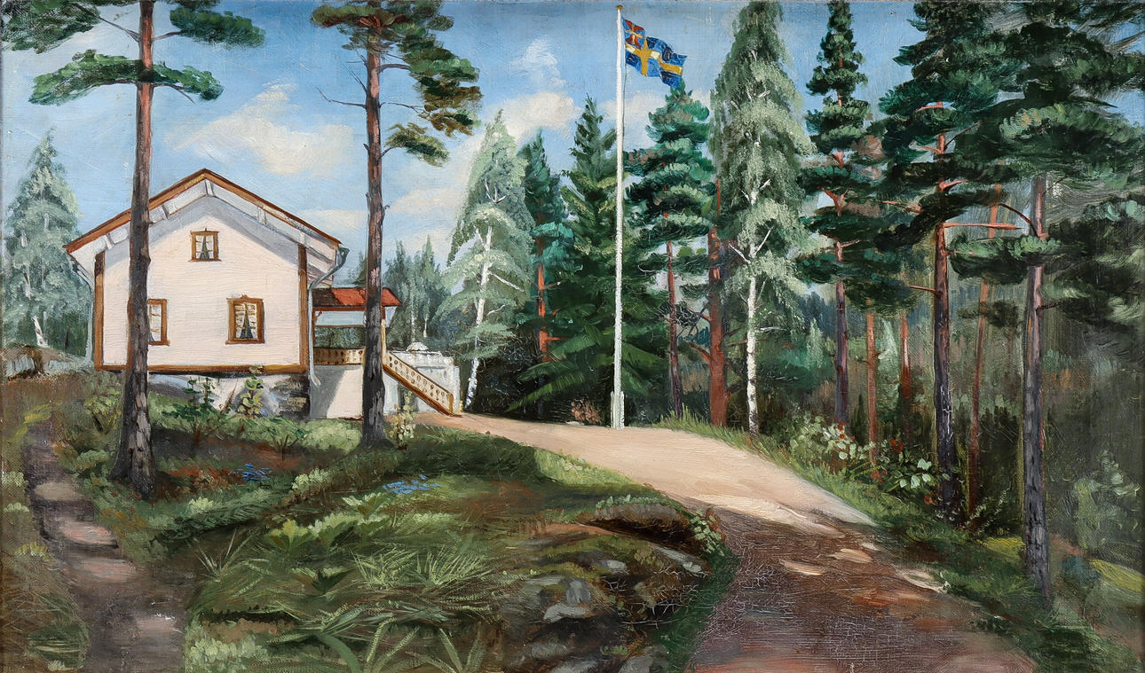 SVENSK KUNSTNER, omkring 1900.