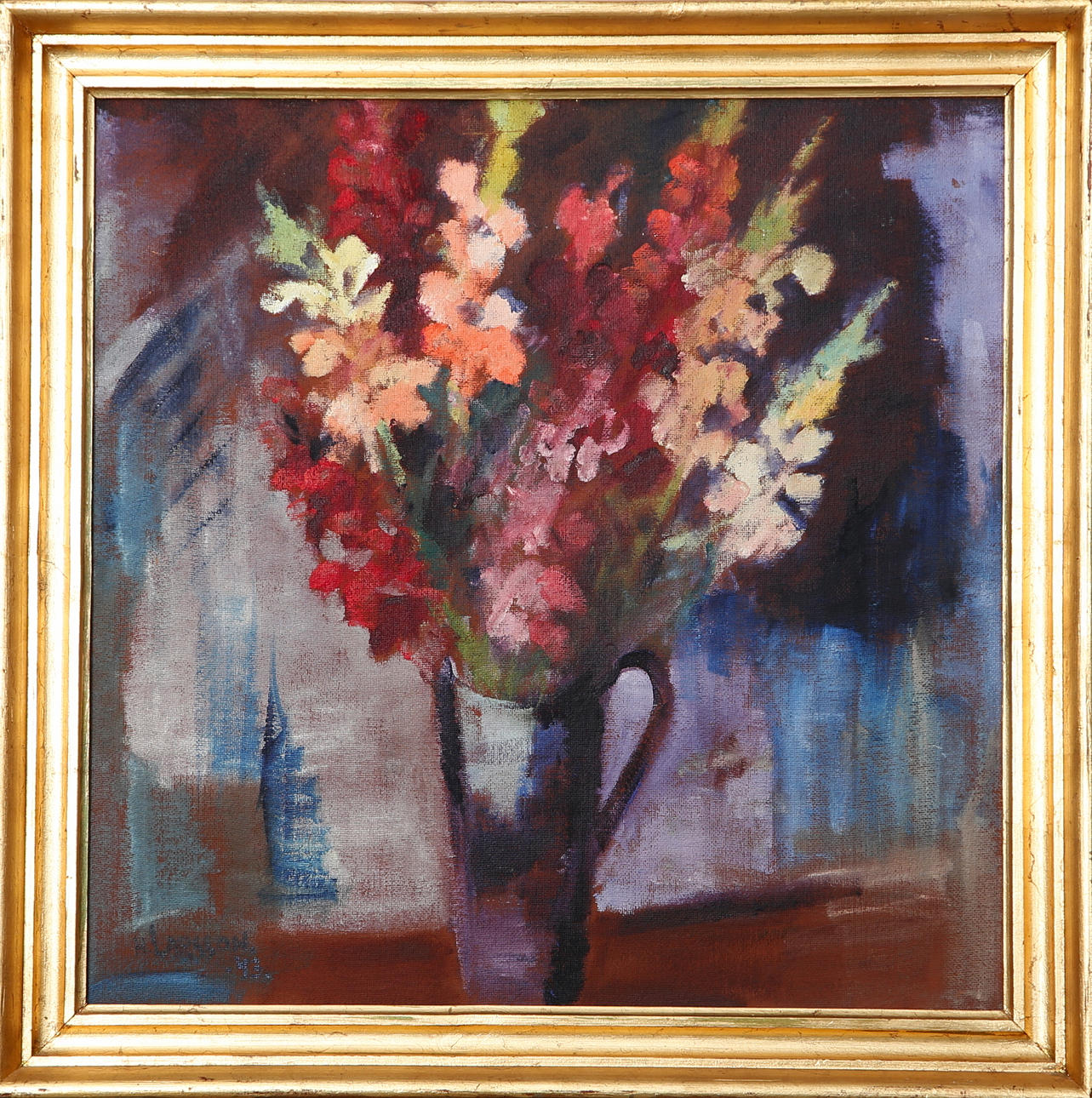 OIDENTIFIERAD KONSTNÄR. Stilleben, olja på pannå, signerad H Larsson och daterad -43.