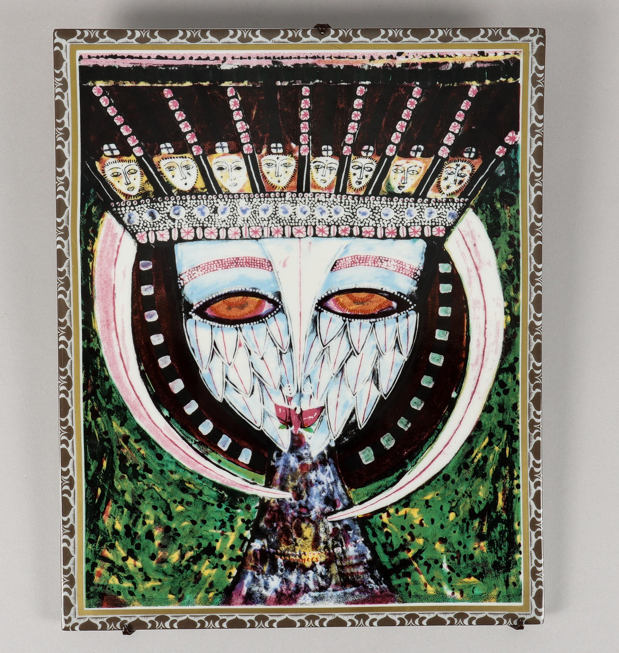 MAX WALTER SVANBERG. Gemälde, Rörstrand, „Imaginäres Porträt“.