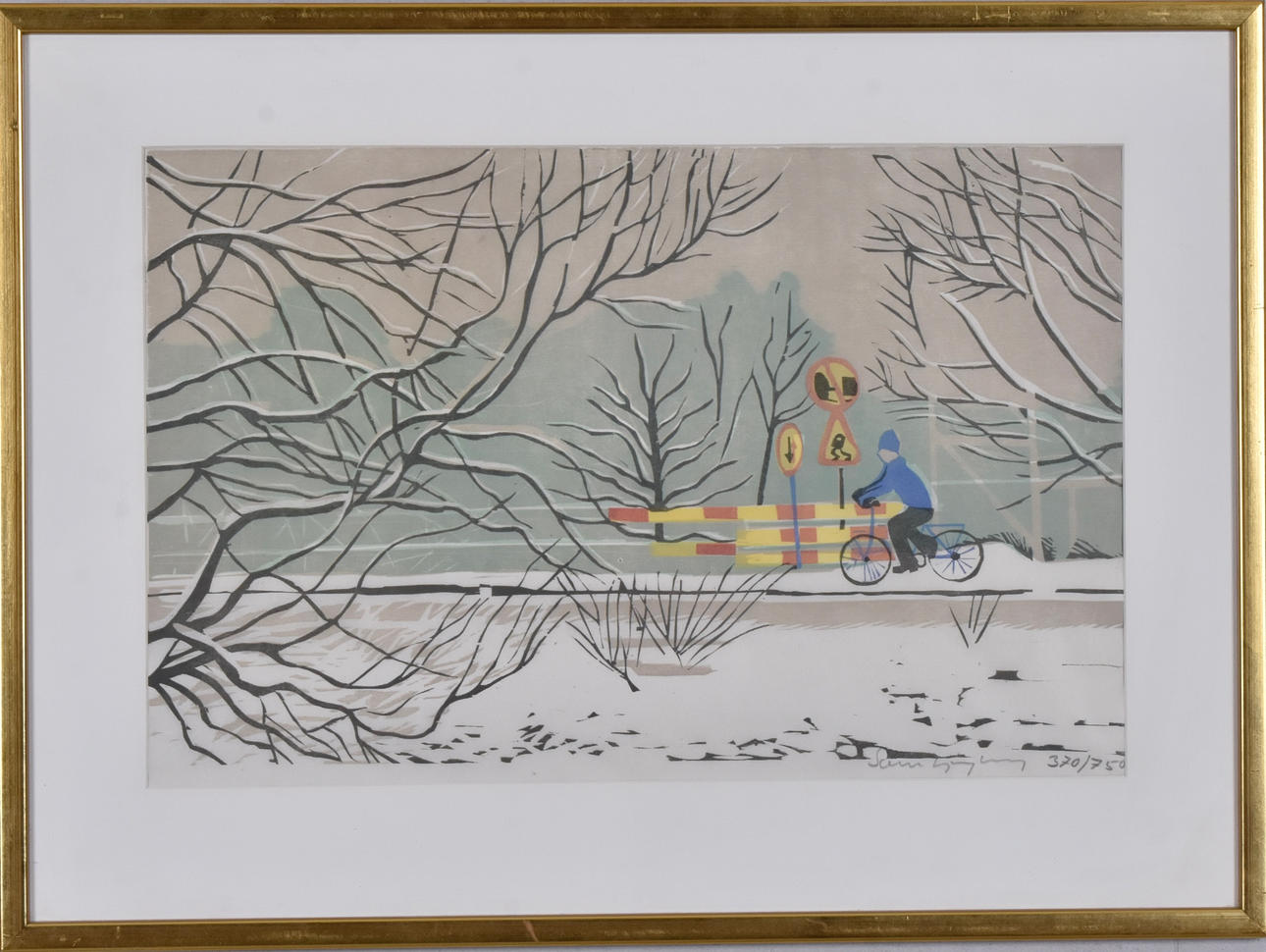 SVEN LJUNGBERG. Farbholzschnitt.