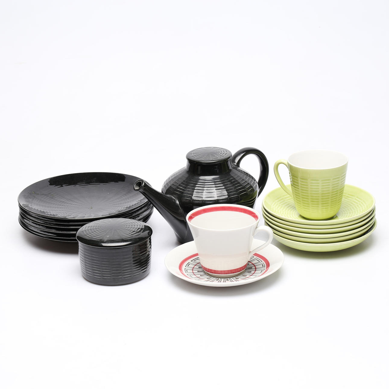 A ceramic tableware set, 9+1 pieces, Rörstrand.