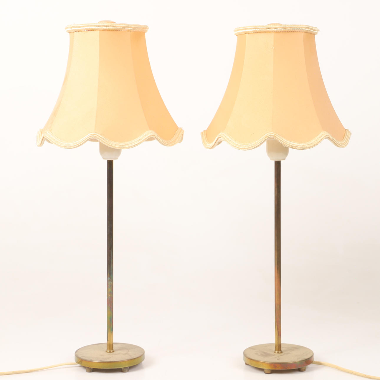 TABLE LAMPS, 1 pair, model 6280, brass, Falkenbergs.