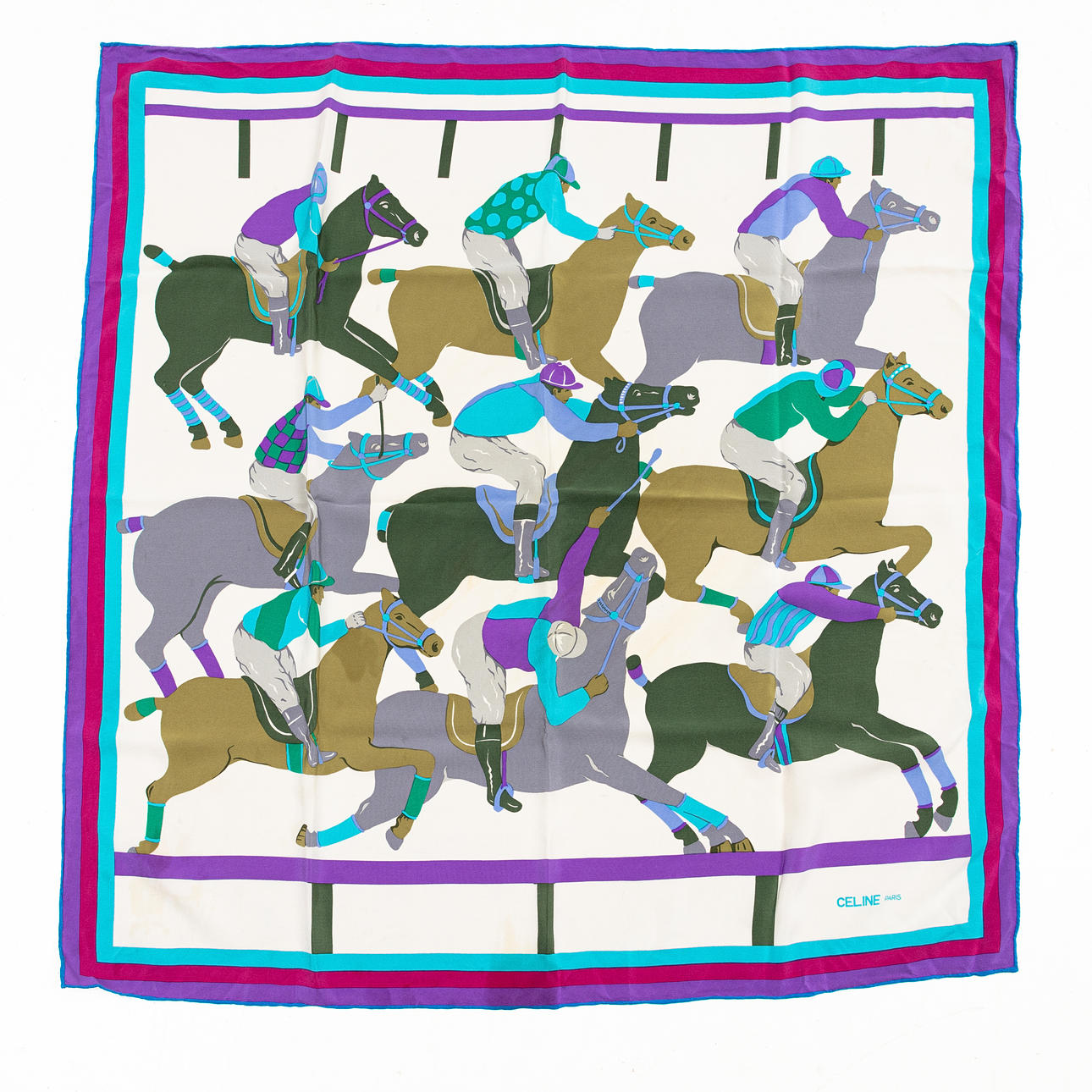 CELINE, a silk scarf, 1980s.