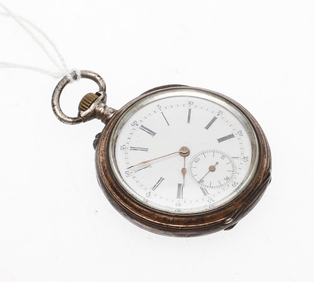 FICKUR, delvis silver, 1800/1900-tal.