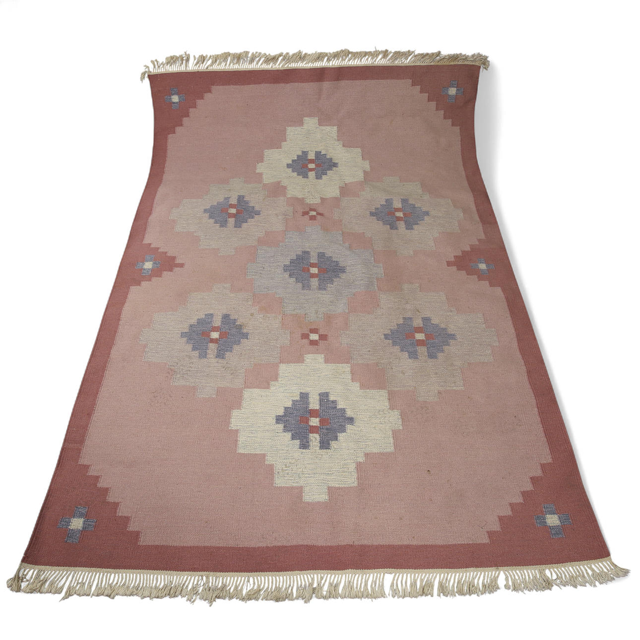 YARL CANVAS MATTO Vaaleanpunainen/harmaa/beige.