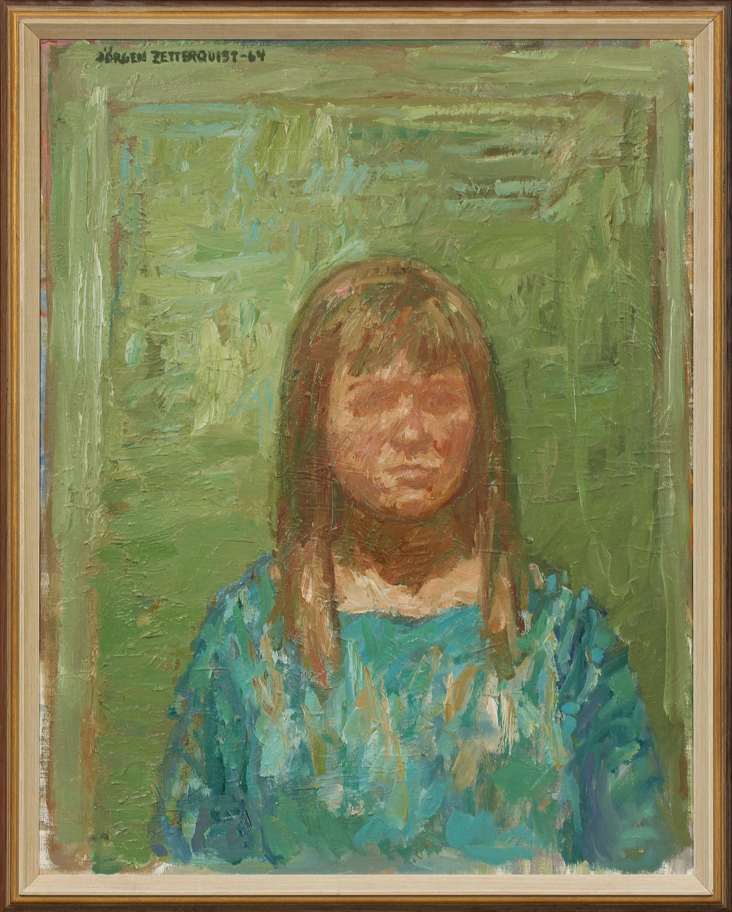 JÖRGEN ZETTERQUIST. "Malin". Olja på duk, signerad och daterad -64.